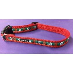Spiffy Dog Collar | Christmas Paws | Medium