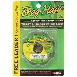 Frog Hair Tippet Guide 100m And 9 1/2ft Leader 0X Stiff Butt Value Pack