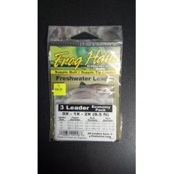 Frog Hair Tapered Leader Economy Pack 9.5' Supple/Supple Tip 0X-1X-2X