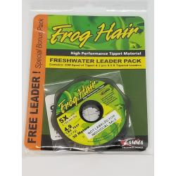 Frog Hair Tippet 30m And 9 1/2ft Leader Stiff Butt Value Pack | 5X