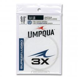 Umpqua Superfluoro 9ft 3x Pre-Looped Tapered Leader - Fly Fishing