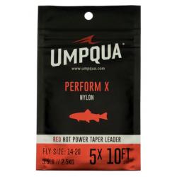 Umpqua Perform X Red Hot Power Taper 10' Leader - 4X