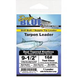 Frog Hair Deep Blue Tapered Tarpon Leader 20lbs 9.5' (1/pk) - Fly Fishing