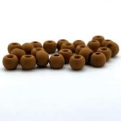 Firehole Stones Round Tungsten Beads 36 Piece Package - Almond Joy Brown 5/32" (4.0 mm)