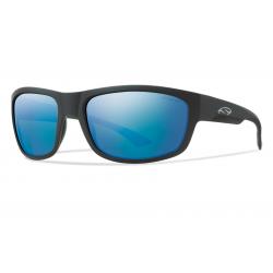Smith Optics Dover Polarized Sunglasses ( MATTE BLACK/POLAR BLUE MIRROR CHROMAPOP )