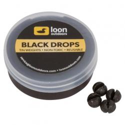 Loon Outdoors Black Drops Split Shot | Refill Tub - No.2SSG