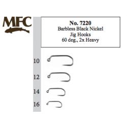 Montana Fly Company Barbless Black Jig Hook 7220 - 25 Pack | Size 10