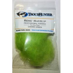 TroutHunter Rene Harrop Professional Dubbing for Dry Flies -  Caddis Green