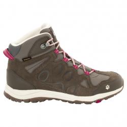 Jack Wolfskin Women's Rocks And Texapore Mid Waterproof Hiking Boots, Dark Ruby - Size 7
