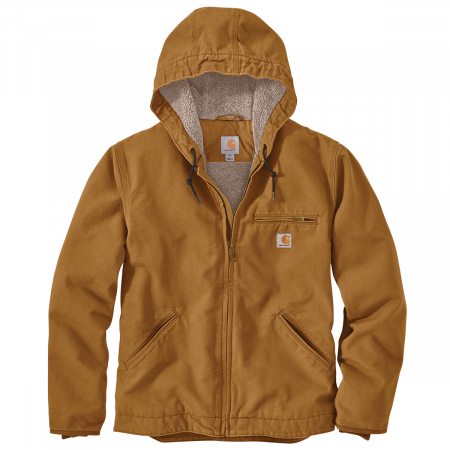 Carhartt Men's Washed Duck Sherpa-Lined Jacket