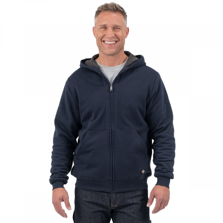 Dickies Men's Thermal Lined Full-Zip Fleece Hoodie