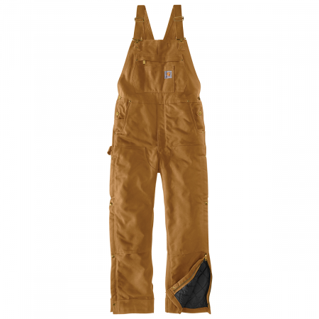 Carhartt Men's 104393 Loose Fit Firm Duck Insulated Bib Overalls, Extended Sizes