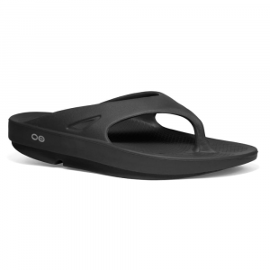 Oofos Unisex Ooriginal Thong Sandals, Black