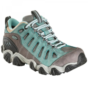 Oboz Womens Sawtooth Low Bdry Waterproof Hiking Shoes, Mineral Blue