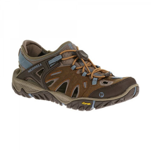 Merrell Womens All Out Blaze Sieve Shoes Brown Sugarblue Heaven