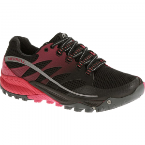 Merrell Womens All Out Charge Running Shoes, Black/geranium