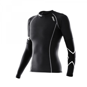 Womens Thermal Long Sleeved Compression Top in Black