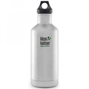 Klean Kanteen Insulated 32 Oz Water Bottle, Silver