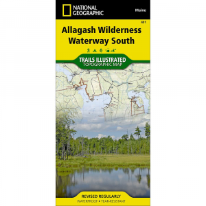 Nat Geo Allagash Wilderness Waterway South Trail Map