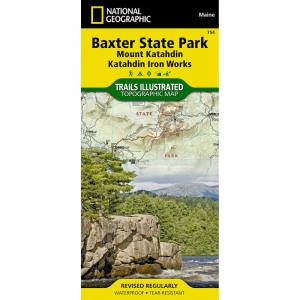 Nat Geo Baxter State Parkmt Katahdin Maine Map