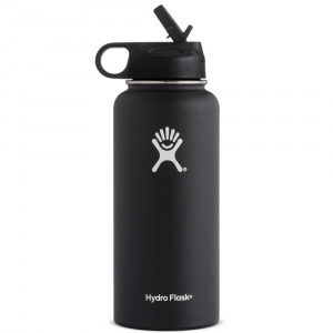 Hydro Flask 32 Oz Wide Mouth With Straw Lid Black