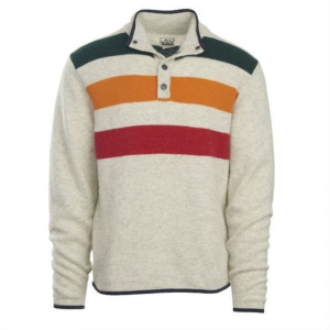 Woolrich Men's Half Snap Blanket Stripe Sweater Size M