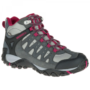 Merrell Womens Accentor Mid Wp Hiking Shoes, Castlerock/beet Red
