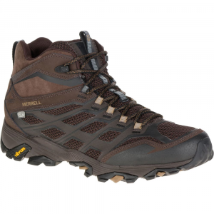 Merrell Mens Moab Fst Mid Waterproof Hiking Boots Brown Wide