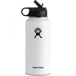 Hydro Flask 32 Oz Wide With Straw Lid White