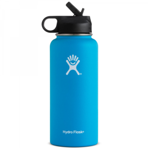 Hydro Flask 32Oz Wide Mouth Bottle With Straw Lid Pacific
