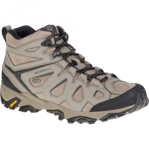Merrell Mens Moab Fst Leather Mid Waterproof Hiking Boots Boulder