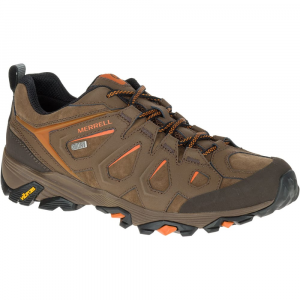 Merrell Mens Moab Fst Leather Waterproof Hiking Shoes Dark Earth