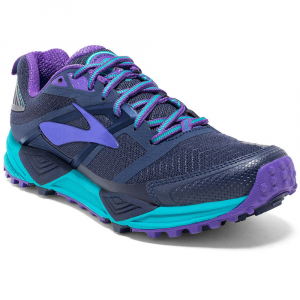 Brooks Womens Cascadia 12 Trail Running Shoes, Peacoat/passion Flower