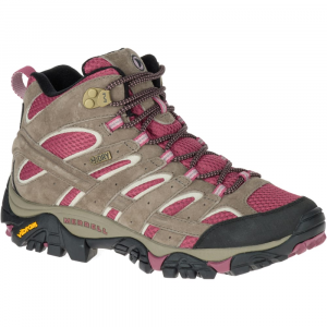 Merrell Womens Moab 2 Mid Waterproof Hiking Boots Boulder Blush