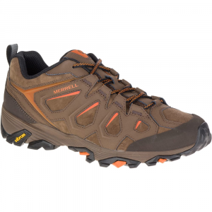 Merrell Mens Moab Fst Leather Hiking Shoes, Dark Earth