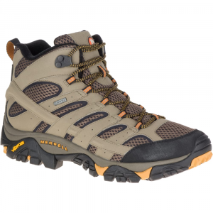 Merrell Mens Moab 2 Mid Gore Tex Hiking Boots Walnut