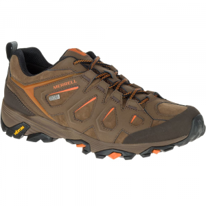 Merrell Mens Moab Fst Leather Waterproof Hiking Shoes, Dark Earth, Wide