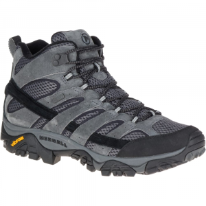 Merrell Mens Moab 2 Mid Waterproof Hiking Boots Granite