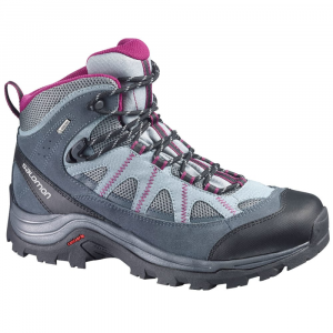 Salomon Womens Authentic Ltr Gtx Hiking Boots Pearl Greygrey Denimmystic Purple