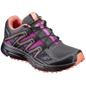 Salomon Womens X Mission 3 Trail Running Shoes, Magnet/black/rose Violet