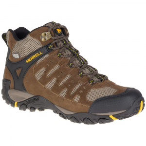 Merrell Mens Accentor Mid Ventilator Waterproof Hiking Boots Stoneold Gold