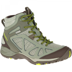 Merrell Women's Siren Sport Q2 Mid Waterproof Hiking Boots, Dusty Olive, Wide - Size 8