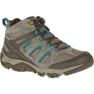 Merrell Women's Outmost Mid Ventilator Waterproof Hiking Boots, Boulder - Size 6