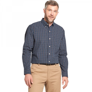 Arrow Men's Hamilton Plaid Poplin Long-Sleeve Shirt