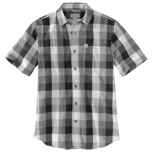 Carhartt Men's Essential Plaid Open Collar Short-Sleeve Shirt