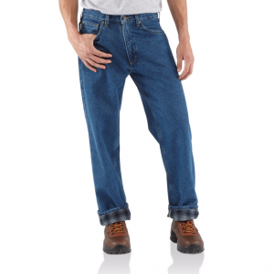 Carhartt Men's Relaxed Fit Flannel-Lined Work Jeans