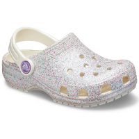 Crocs Girls' Classic Glitter Clog - Size 1