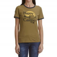 Life Is Good Women's Happy Camper Tent Ringer Tee