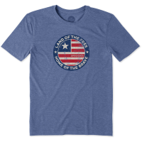 Life Is Good Men's Short-Sleeve Land Of The Free Graphic Tee