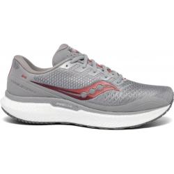 Saucony Triumph 18 Wide Men's Athletic Running Shoes - S20596 - Alloy/Red